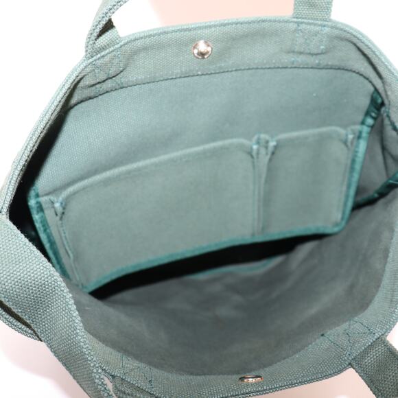 Monocle Green Canvas Tote Bag with Shoulder Strap - Picture 4 of 4